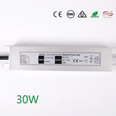スリムな超軽量LEDの運転者AC DCのさび止め24V 30Wの電源
